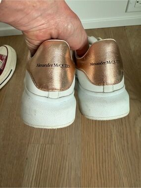Alexander McQueen Rose Gold platform sneakers